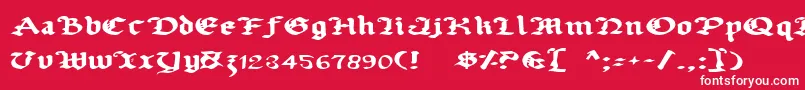 UberhГ¶lmeExpanded Font – White Fonts on Red Background