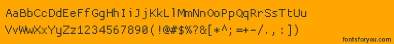 fuente Proggycleansz – Fuentes Negras Sobre Fondo Naranja