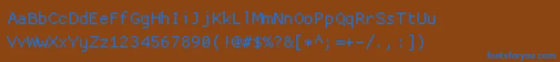 Шрифт Proggycleansz – синие шрифты на коричневом фоне