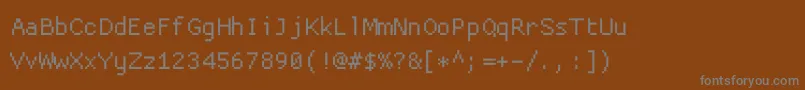 Шрифт Proggycleansz – серые шрифты на коричневом фоне
