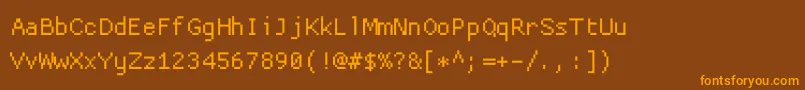 Шрифт Proggycleansz – оранжевые шрифты на коричневом фоне