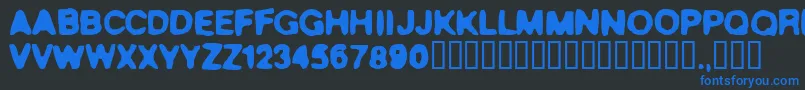Trues Font – Blue Fonts on Black Background
