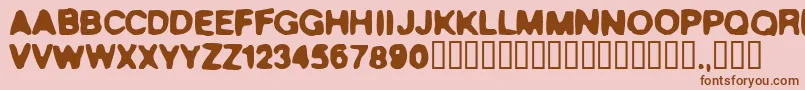 Trues Font – Brown Fonts on Pink Background