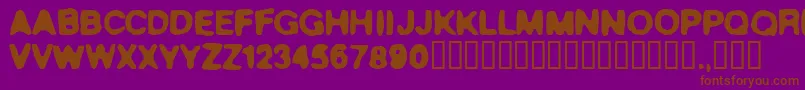 Trues Font – Brown Fonts on Purple Background