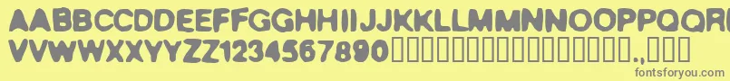 Trues Font – Gray Fonts on Yellow Background