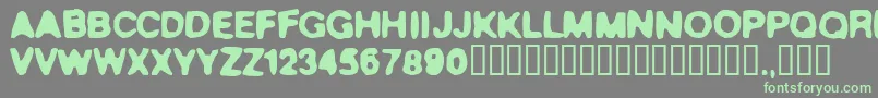 Trues Font – Green Fonts on Gray Background