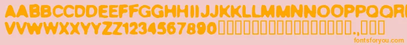 Trues Font – Orange Fonts on Pink Background
