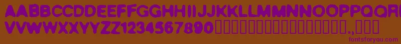 Trues Font – Purple Fonts on Brown Background