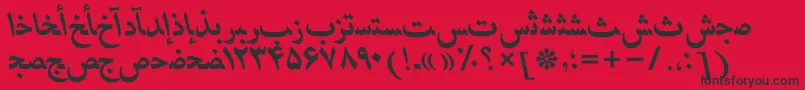 HafizpersianttBolditalic Font – Black Fonts on Red Background