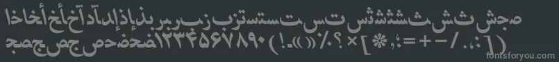 HafizpersianttBolditalic Font – Gray Fonts on Black Background