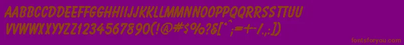 Balognab Font – Brown Fonts on Purple Background
