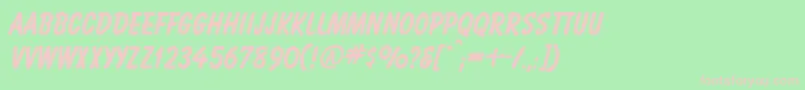 Balognab Font – Pink Fonts on Green Background