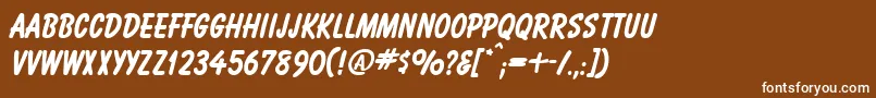 Balognab Font – White Fonts on Brown Background
