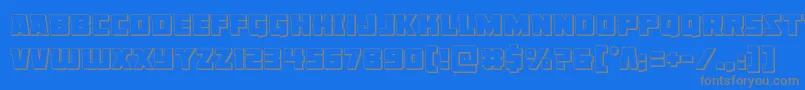 Libertylegion3D Font – Gray Fonts on Blue Background