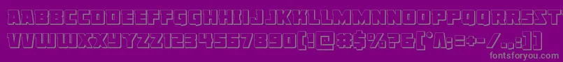 Libertylegion3D Font – Gray Fonts on Purple Background