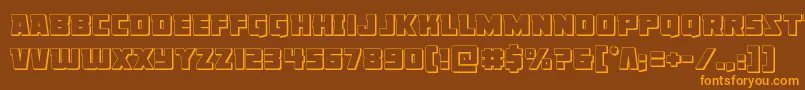 Libertylegion3D Font – Orange Fonts on Brown Background