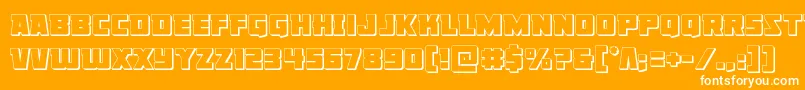 Libertylegion3D Font – White Fonts on Orange Background