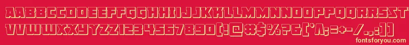 Libertylegion3D Font – Yellow Fonts on Red Background