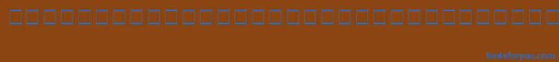 Шрифт SampleEsf2Normal – синие шрифты на коричневом фоне