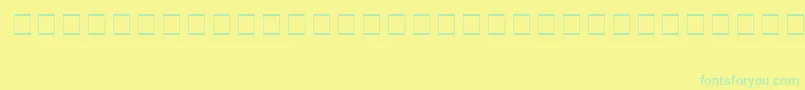 SampleEsf2Normal Font – Green Fonts on Yellow Background