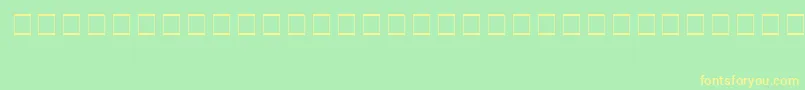 SampleEsf2Normal Font – Yellow Fonts on Green Background