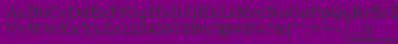 フォントJrn55 – 紫の背景に黒い文字