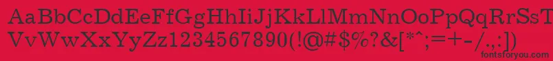 Jrn55 Font – Black Fonts on Red Background