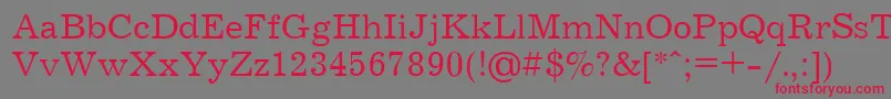Jrn55 Font – Red Fonts on Gray Background
