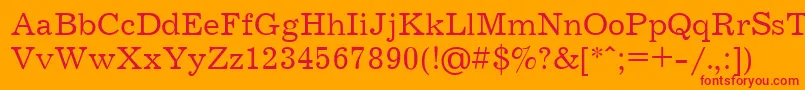 Jrn55 Font – Red Fonts on Orange Background