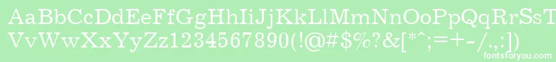 Jrn55 Font – White Fonts on Green Background