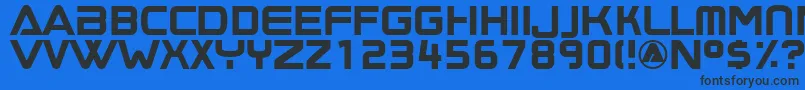 Boombox ffy Font – Black Fonts on Blue Background