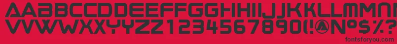 Boombox ffy Font – Black Fonts on Red Background