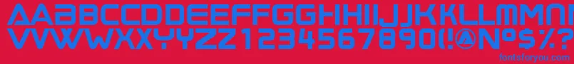 Boombox ffy Font – Blue Fonts on Red Background