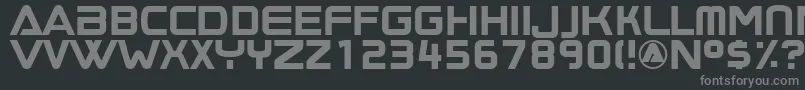Boombox ffy-fontti – harmaat kirjasimet mustalla taustalla