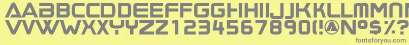 Boombox ffy Font – Gray Fonts on Yellow Background