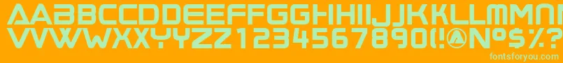 Boombox ffy Font – Green Fonts on Orange Background