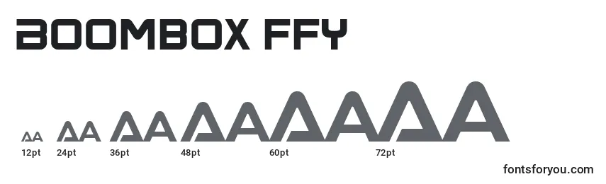 Größen der Schriftart Boombox ffy