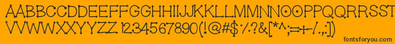 Geldoticaf Font – Black Fonts on Orange Background