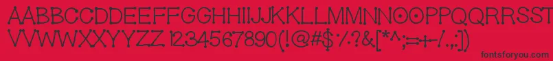 Geldoticaf Font – Black Fonts on Red Background