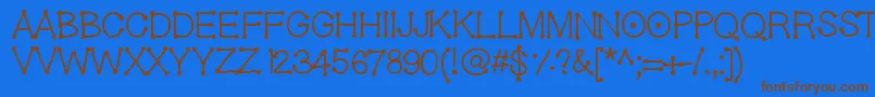 Geldoticaf Font – Brown Fonts on Blue Background