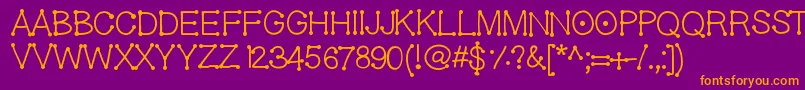 Geldoticaf Font – Orange Fonts on Purple Background