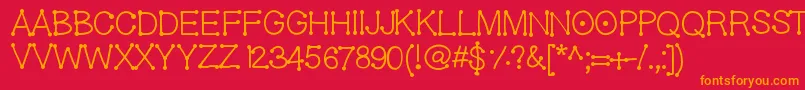 Geldoticaf Font – Orange Fonts on Red Background