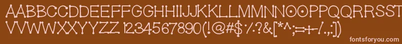 Geldoticaf Font – Pink Fonts on Brown Background