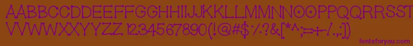 Geldoticaf Font – Purple Fonts on Brown Background