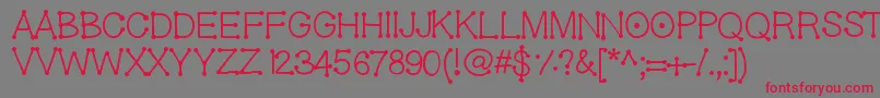 Geldoticaf Font – Red Fonts on Gray Background