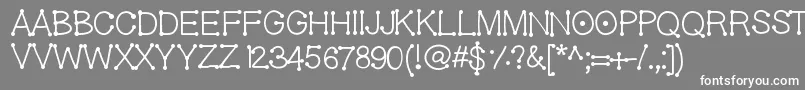 Geldoticaf Font – White Fonts on Gray Background