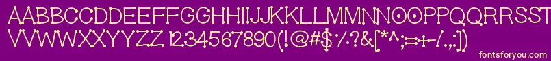 Geldoticaf Font – Yellow Fonts on Purple Background