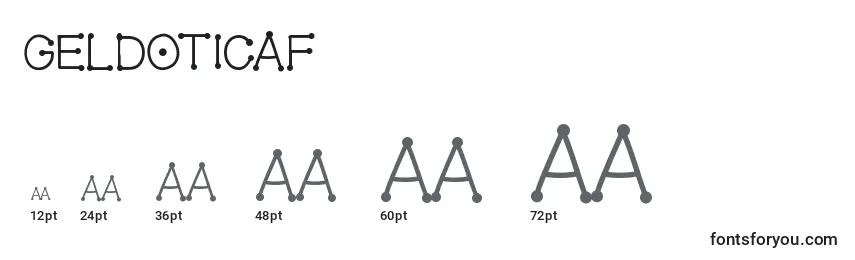 Geldoticaf Font Sizes