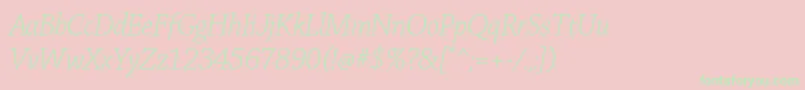 ChaparralproLightitdisp Font – Green Fonts on Pink Background