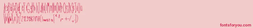 Missmelancholy Font – Red Fonts on Pink Background